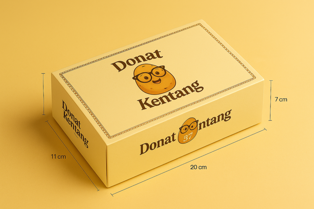 ukuran box donat kentang