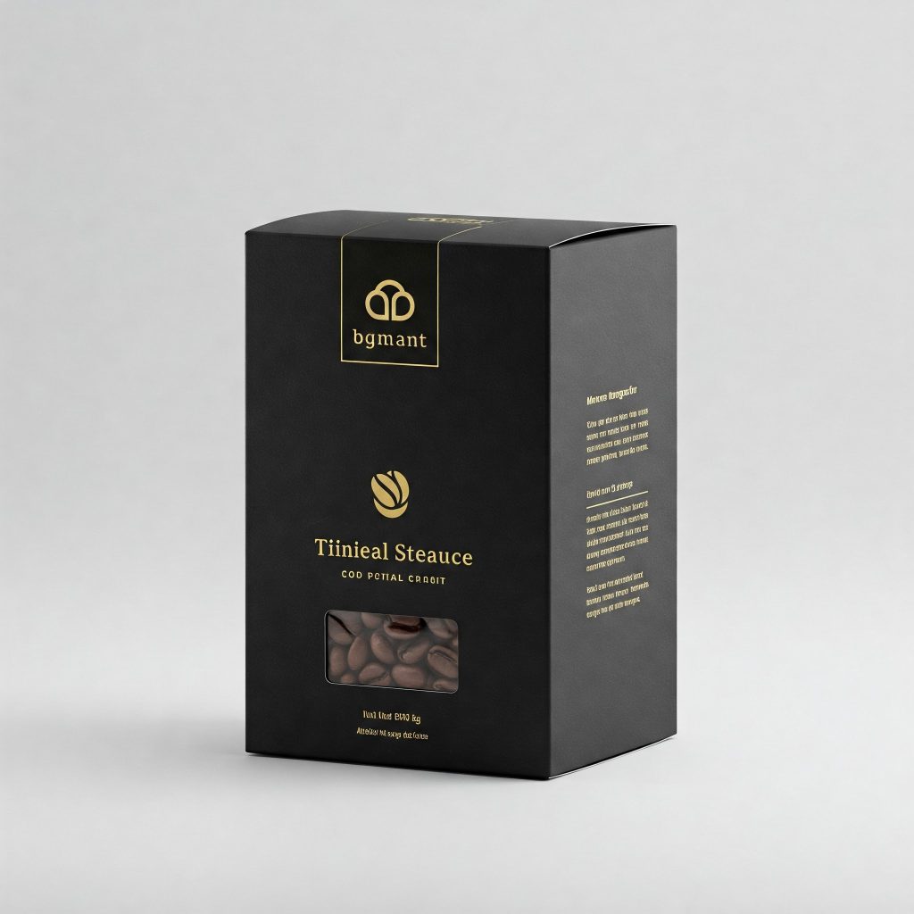 desain packaging kopi minimalis elegan